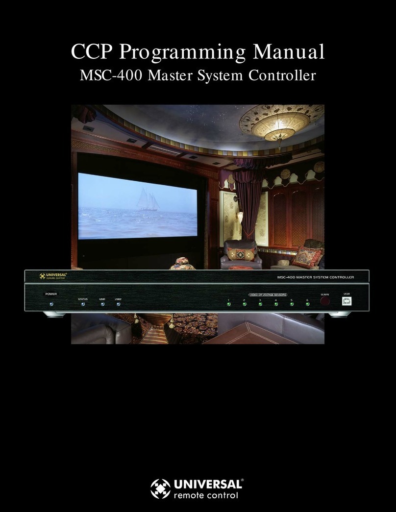Universal Remote Control Complete Control MSC-400 Programming manual
