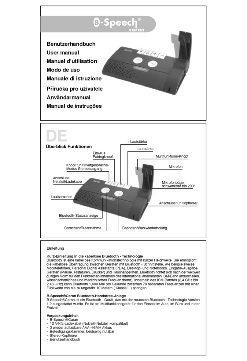 B-Speech Caran User manual