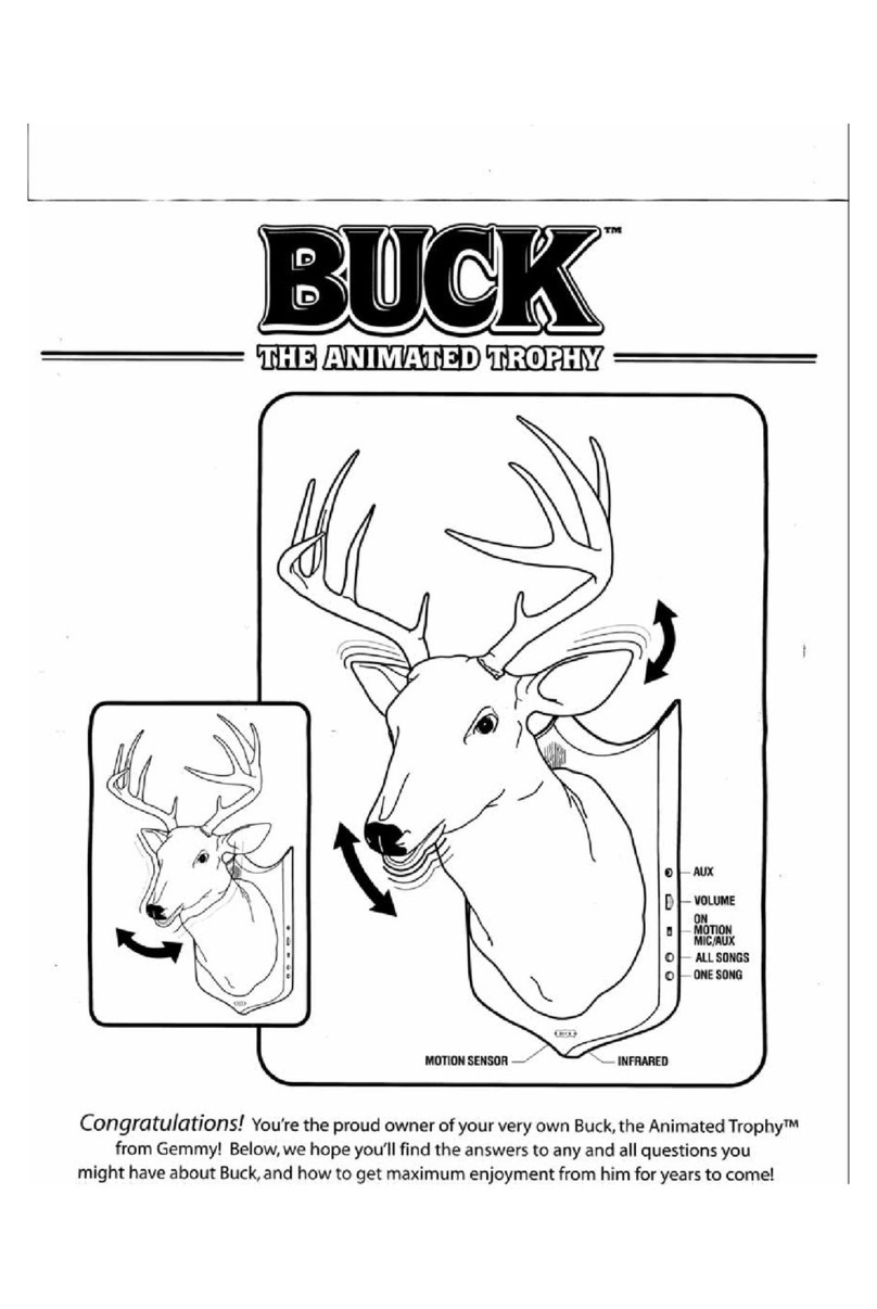 Gemmy Buck Animated Deer Trophy manual