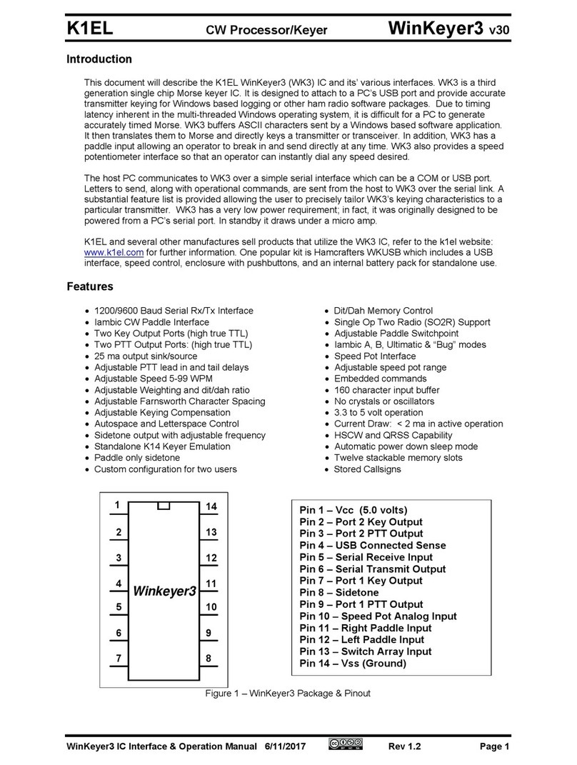 K1EL WinKeyer3 Operation manual