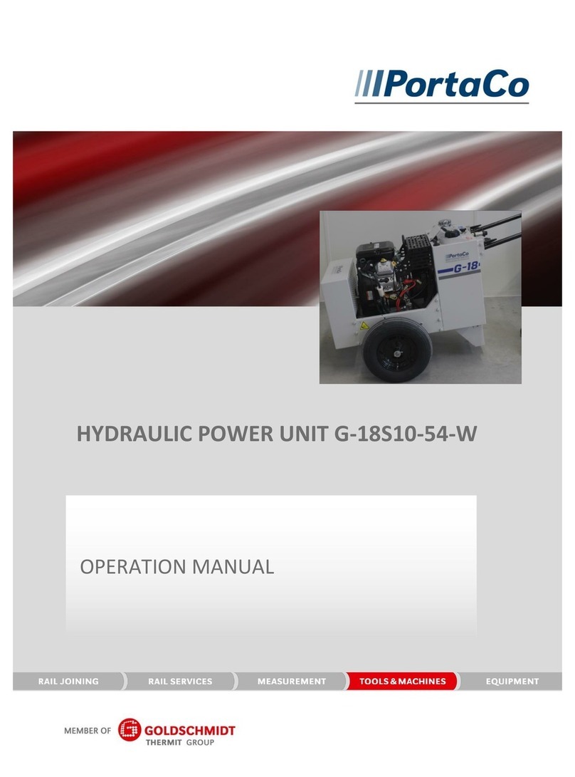 PortaCo G-18S10-54-W Operation manual