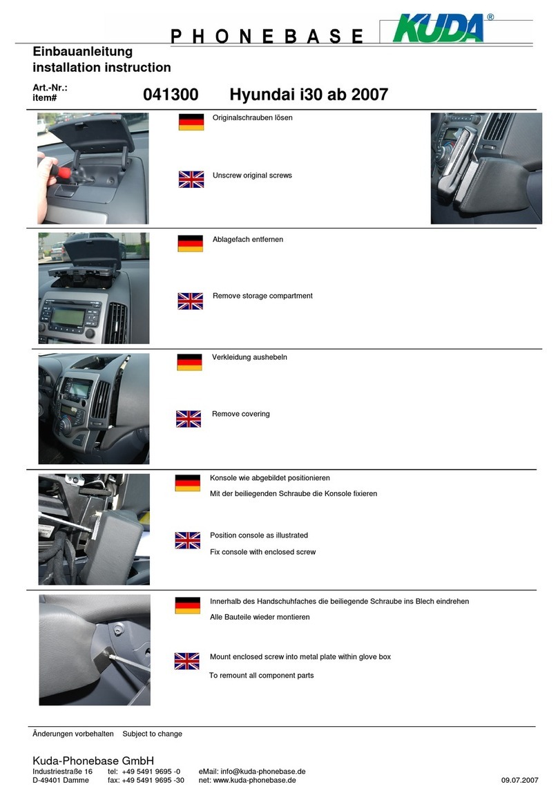 Kuda-Phonebase 041300 Installation instruction