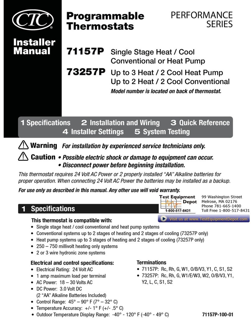 CTC Union 71157P Installer manual