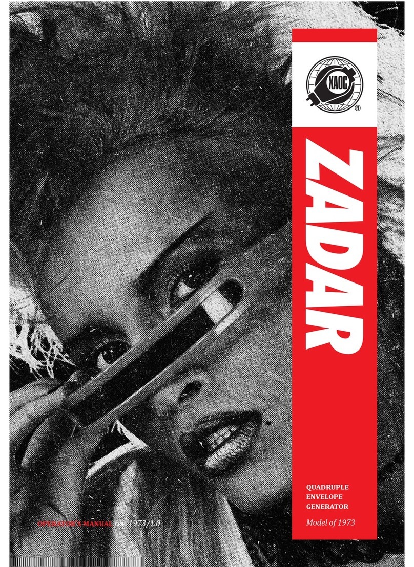Xaoc Devices ZADAR Operation manual