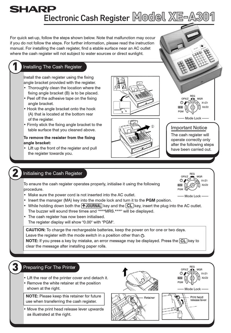 Sharp XE-A301 User manual