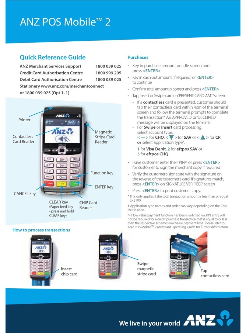 ANZ POS Mobile 2 User manual