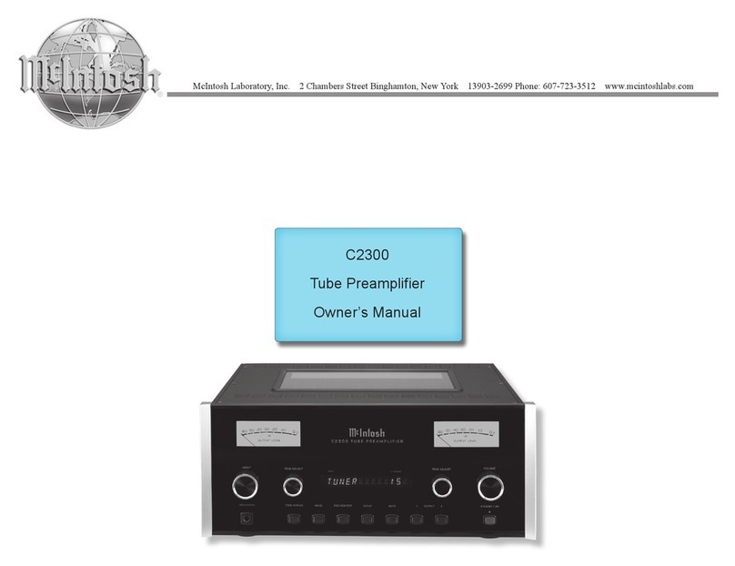 McIntosh C2300 User manual McIntosh C2300 User manual