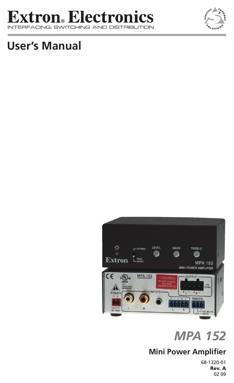 Extron electronics MPA 152 User manual