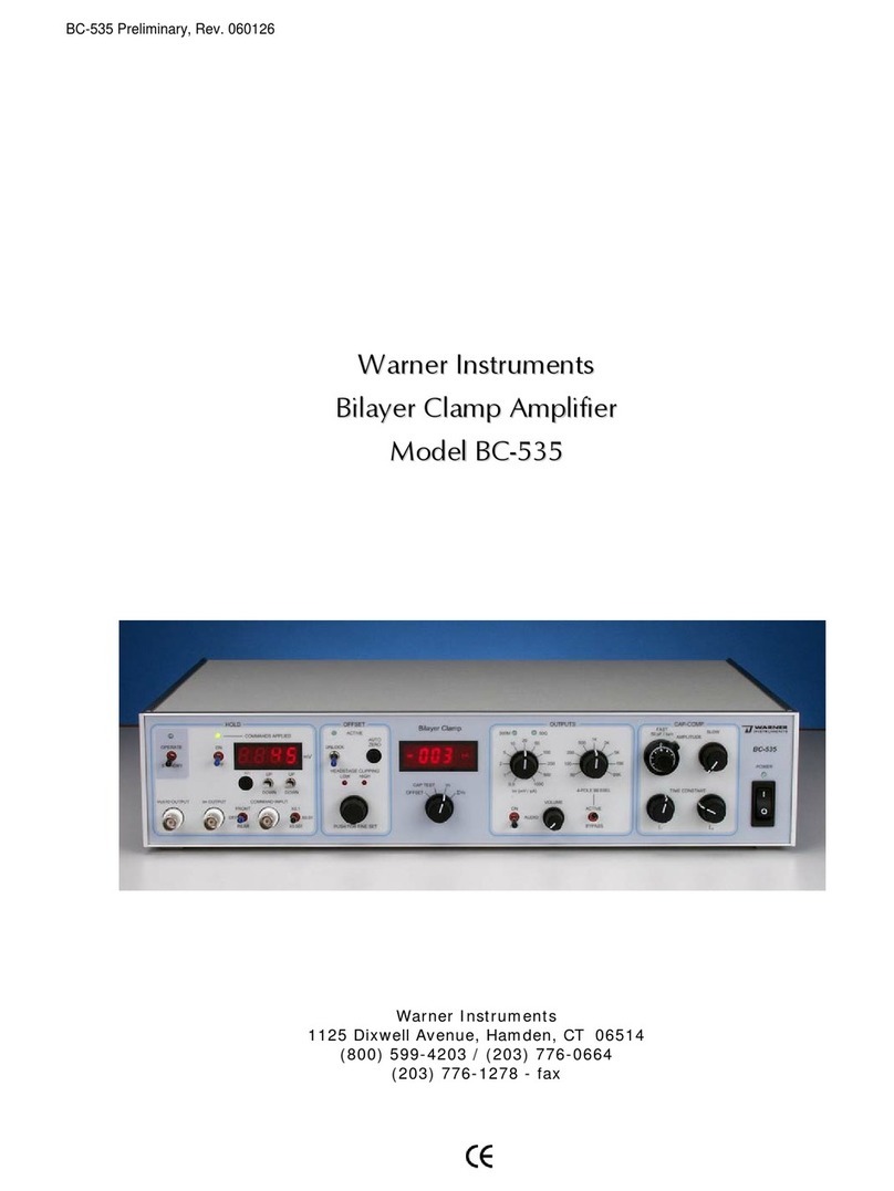 Warner Instruments BC-535 manual