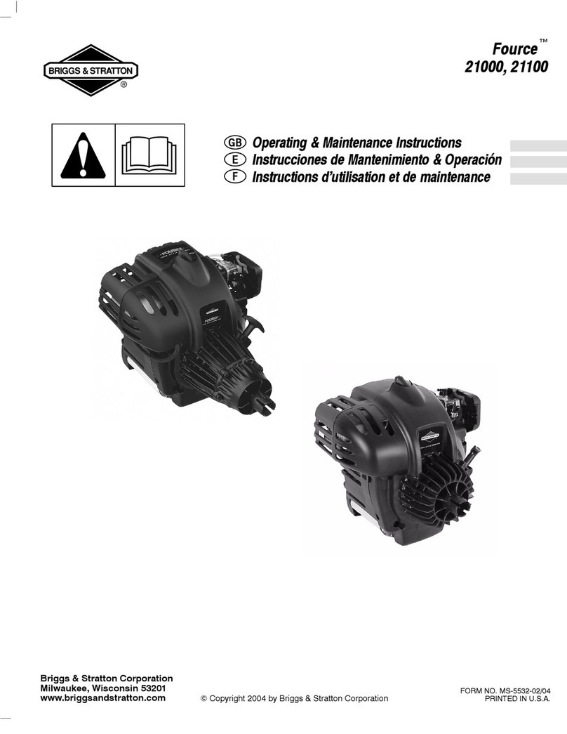 Briggs & Stratton Fource 21000 Installation and operation manual