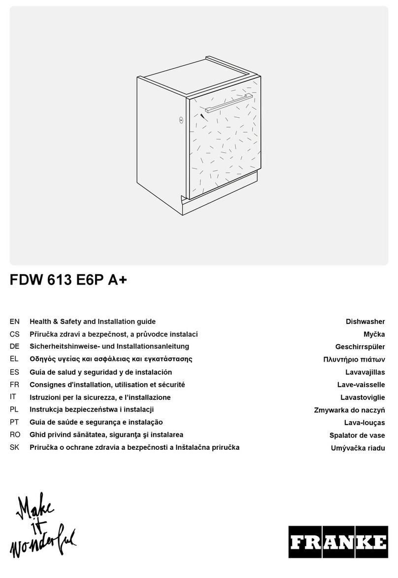 Franke FDW 613 E6P A+ Health & Safety and Installation guide