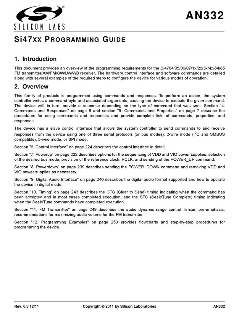 Silicon Laboratories Si47 Series Operating instructions