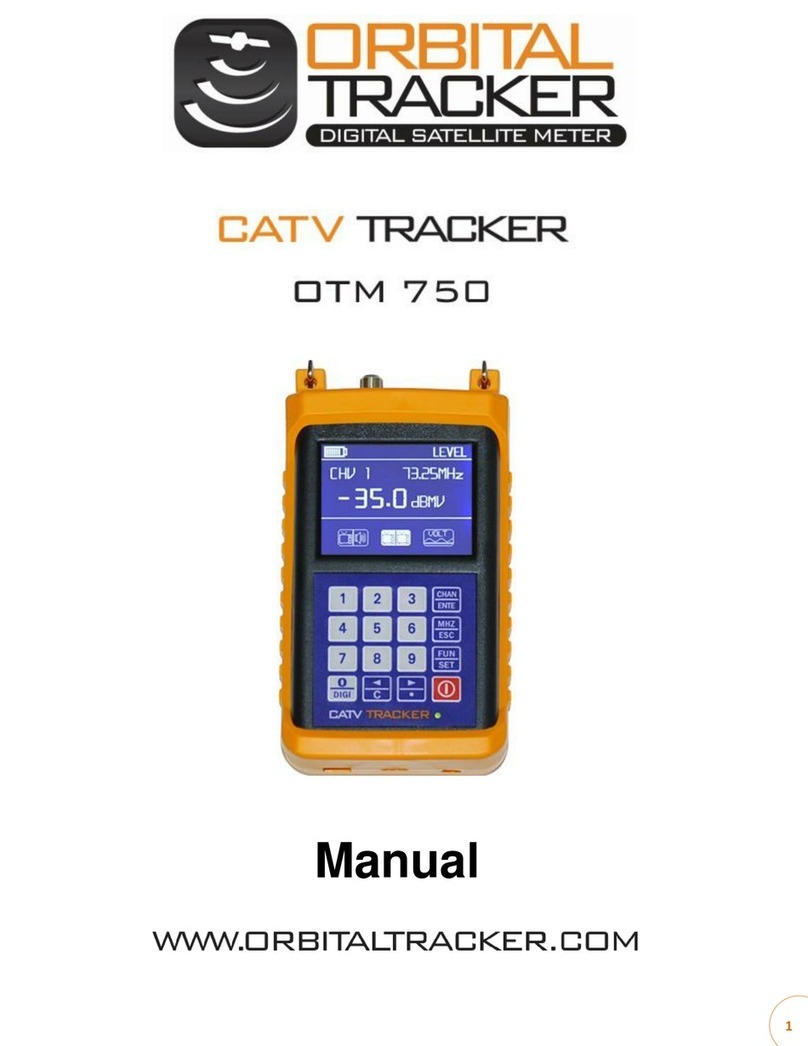 Orbital Tracker CATV TRACKER OTM750 series manual
