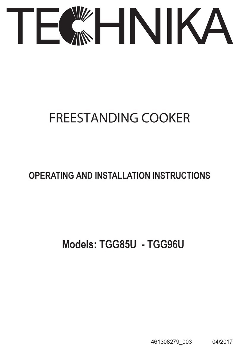 Technika TGG85U Operating and installation instructions Technika TGG85U Operating and installation instructions