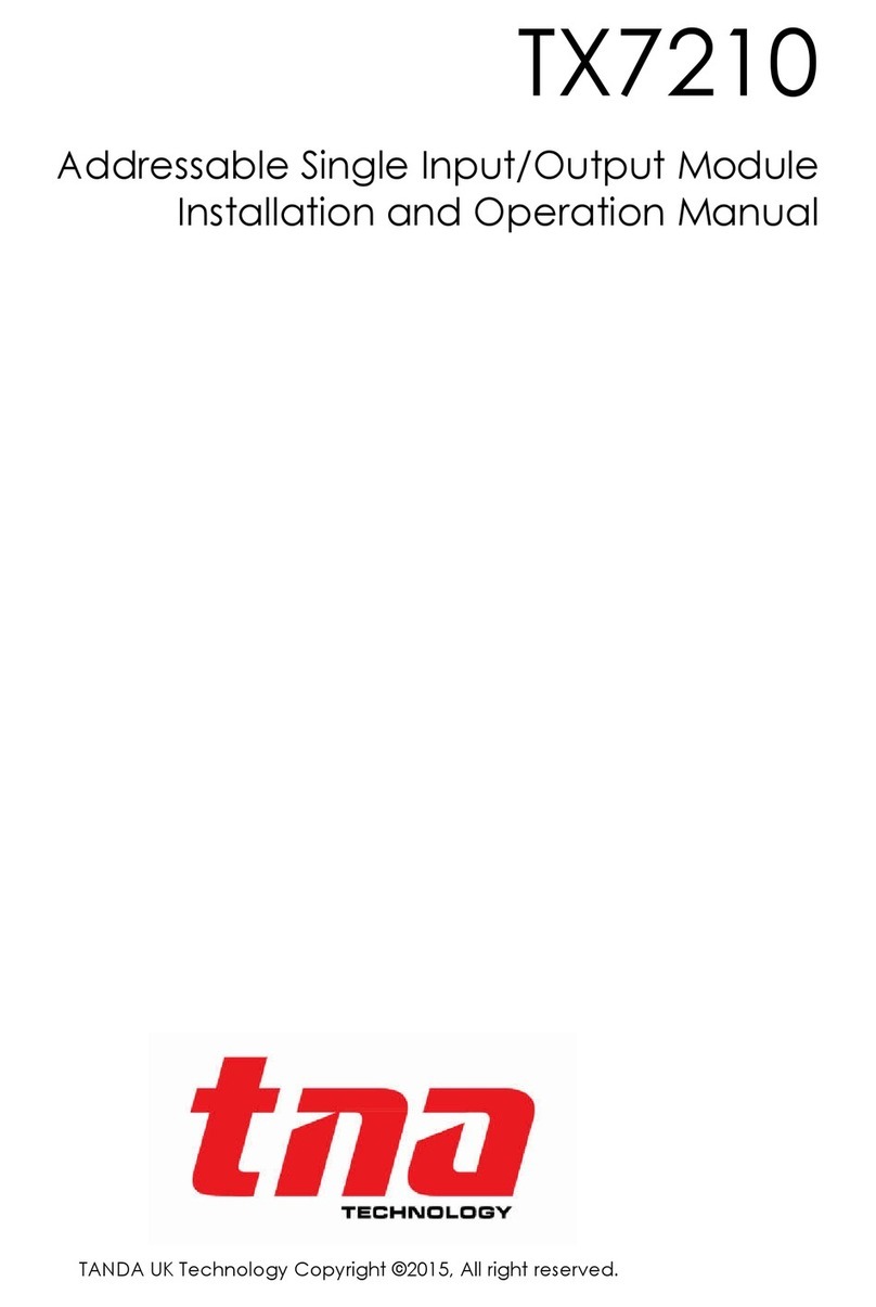 Tanda TX7210 Installation and operation manual
