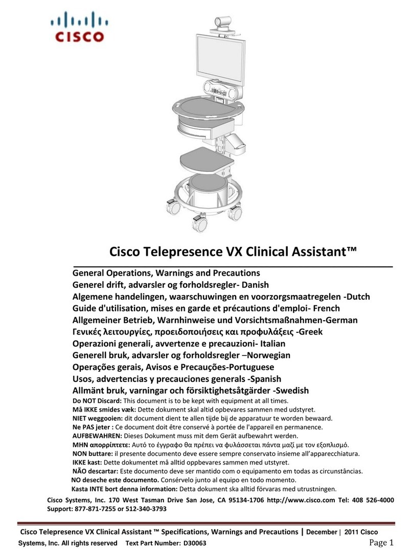 Cisco TelePresence VX Clinical Assistant manual