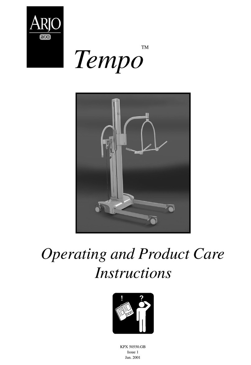 Arjo Tempo Operating and Product Care Instructions
