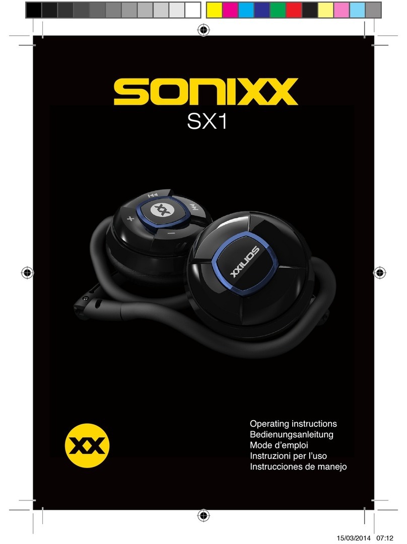 SONIXX SX1 operating instructions