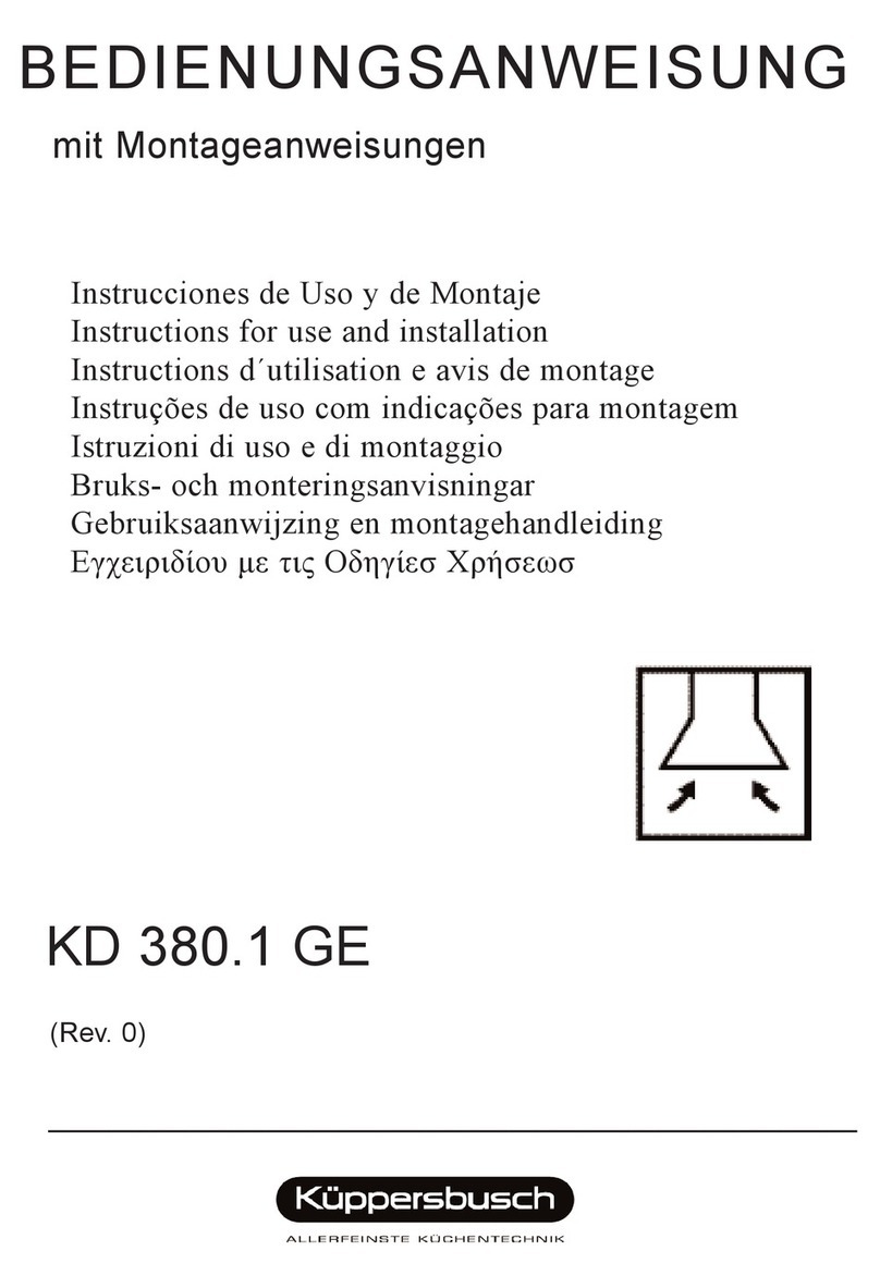 Kuppersbusch KD 380.1 GE Instructions for use and installation