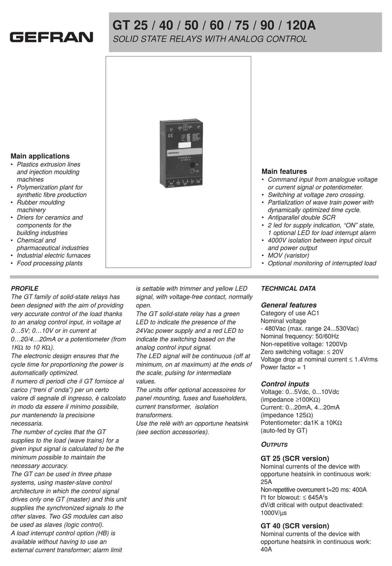 gefran GT 25 User manual gefran GT 25 User manual