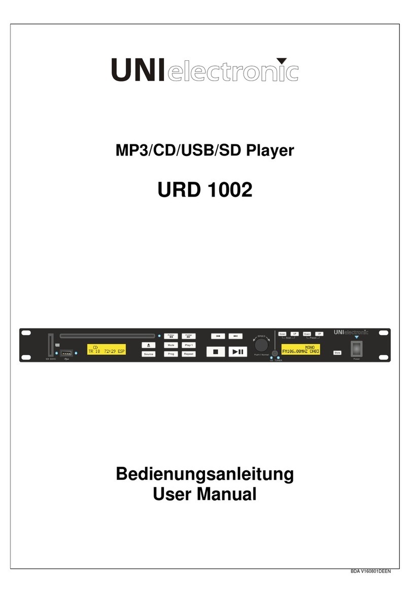 UNI electronic URD 1002 user manual