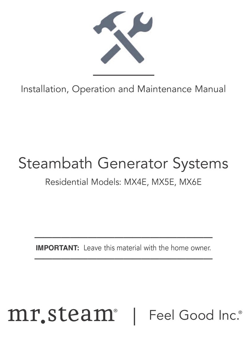 mr. steam MX5E Installation, operation and maintenance manual