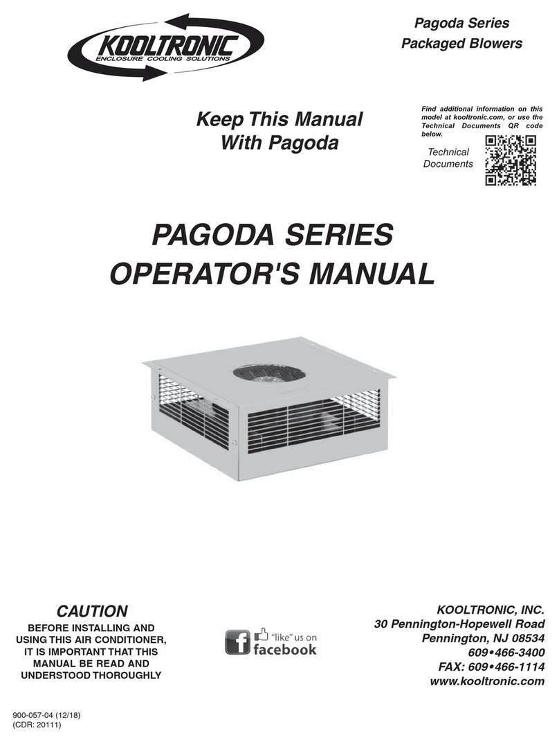 Kooltronic KP2E192/40 Operator's manual