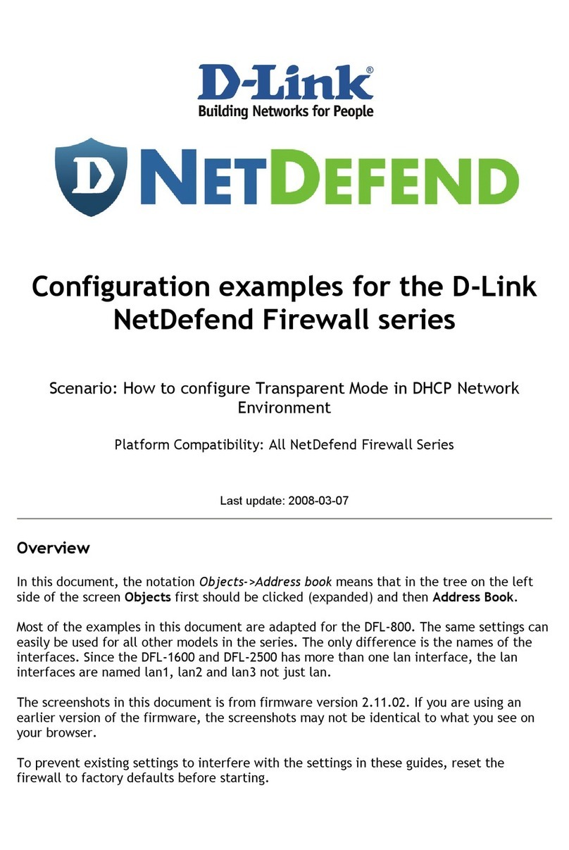 D-Link NetDefend DFL-800 User manual D-Link NetDefend DFL-800 User manual
