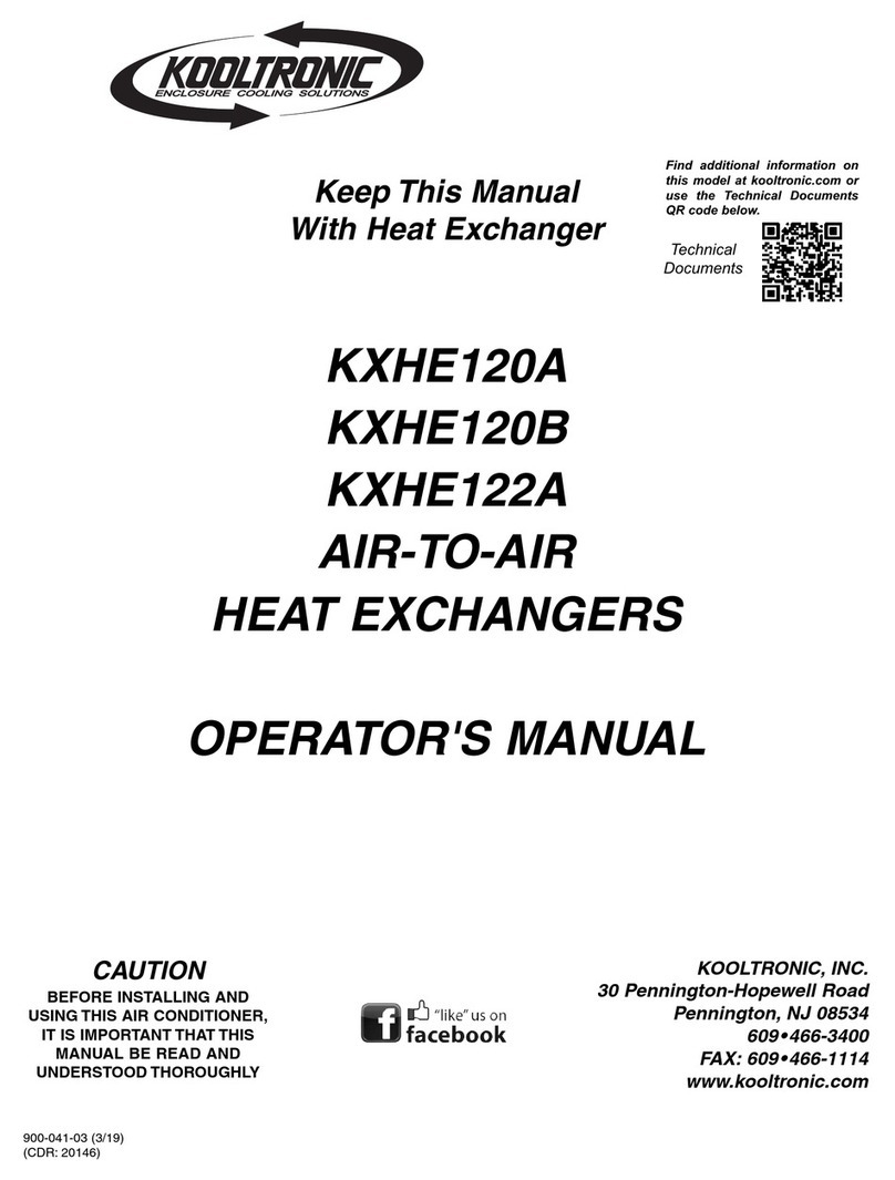 Kooltronic KXHE120 Operator's manual