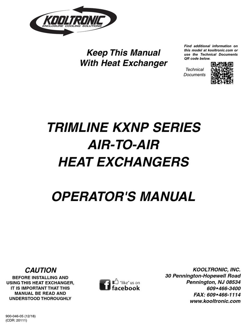 Kooltronic TRIMLINE KXNP Series User manual
