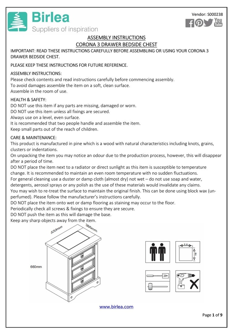 Birlea corona User manual Birlea corona User manual