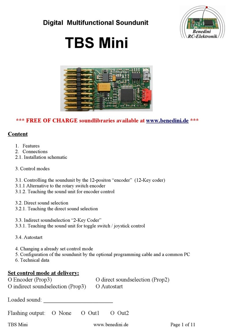 Benedini TBS Mini manual