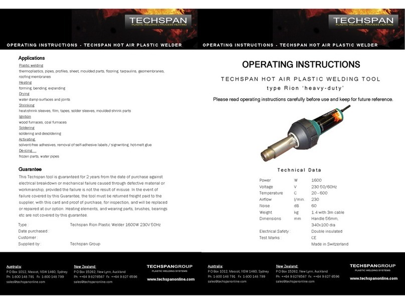 Techspan Rion operating instructions