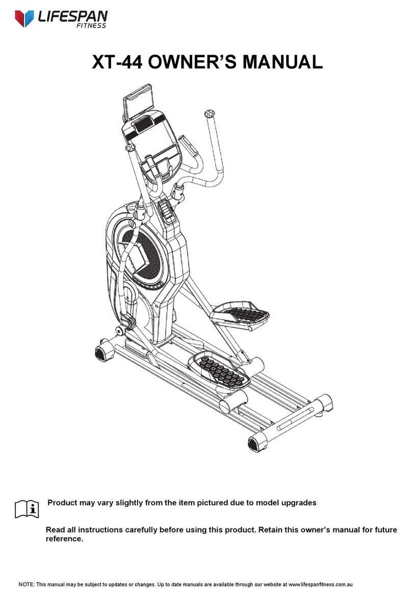 Lifespan Fitnes XT-44 owner's manual