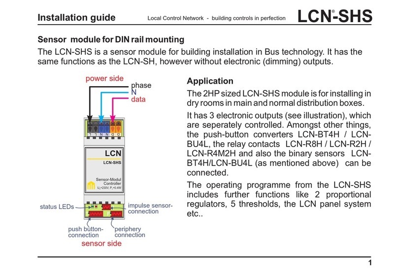 Local Control Network LCN-SHS Series installation guide Local Control Network LCN-SHS Series installation guide