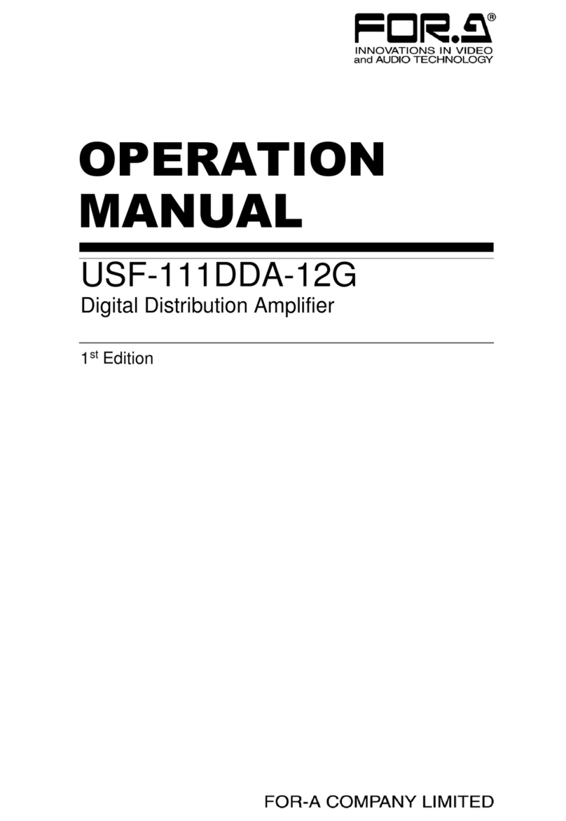FOR-A USF-111DDA-12G Operation manual