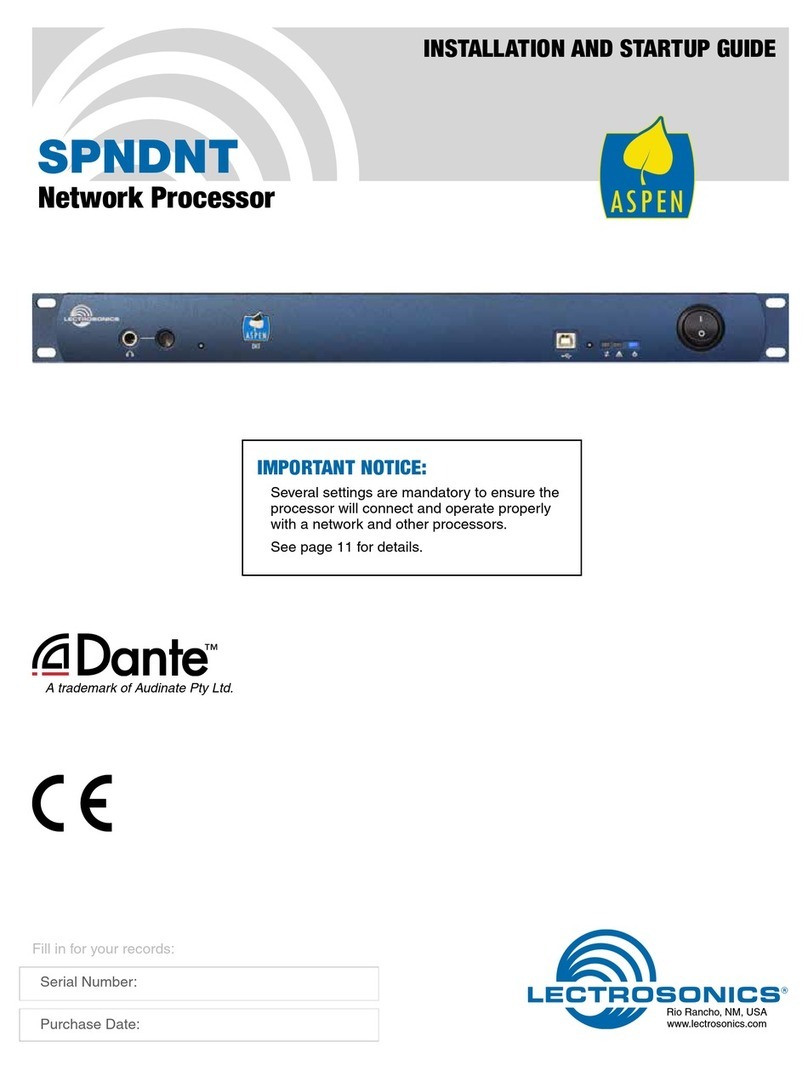 Lectrosonics SPNDNT Installation and startup guide