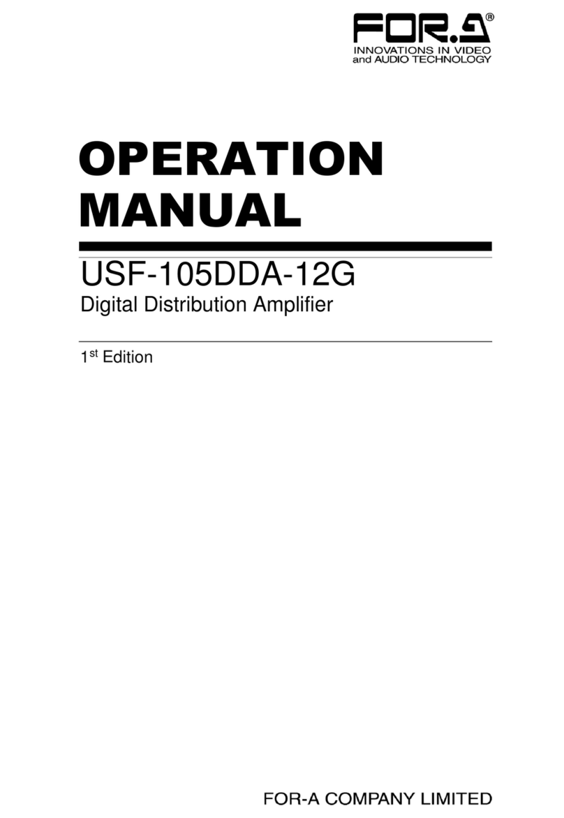 FOR-A USF-105DDA-12G User manual