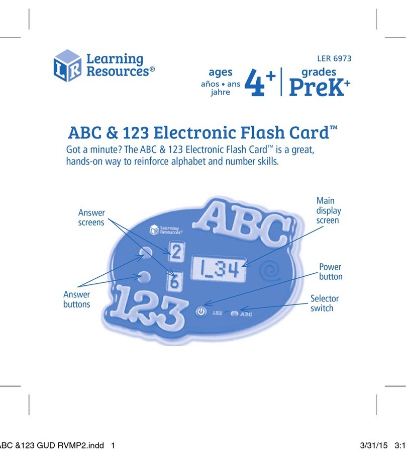 Learning Resources ABC & 123 Electronic Flash Card User manual