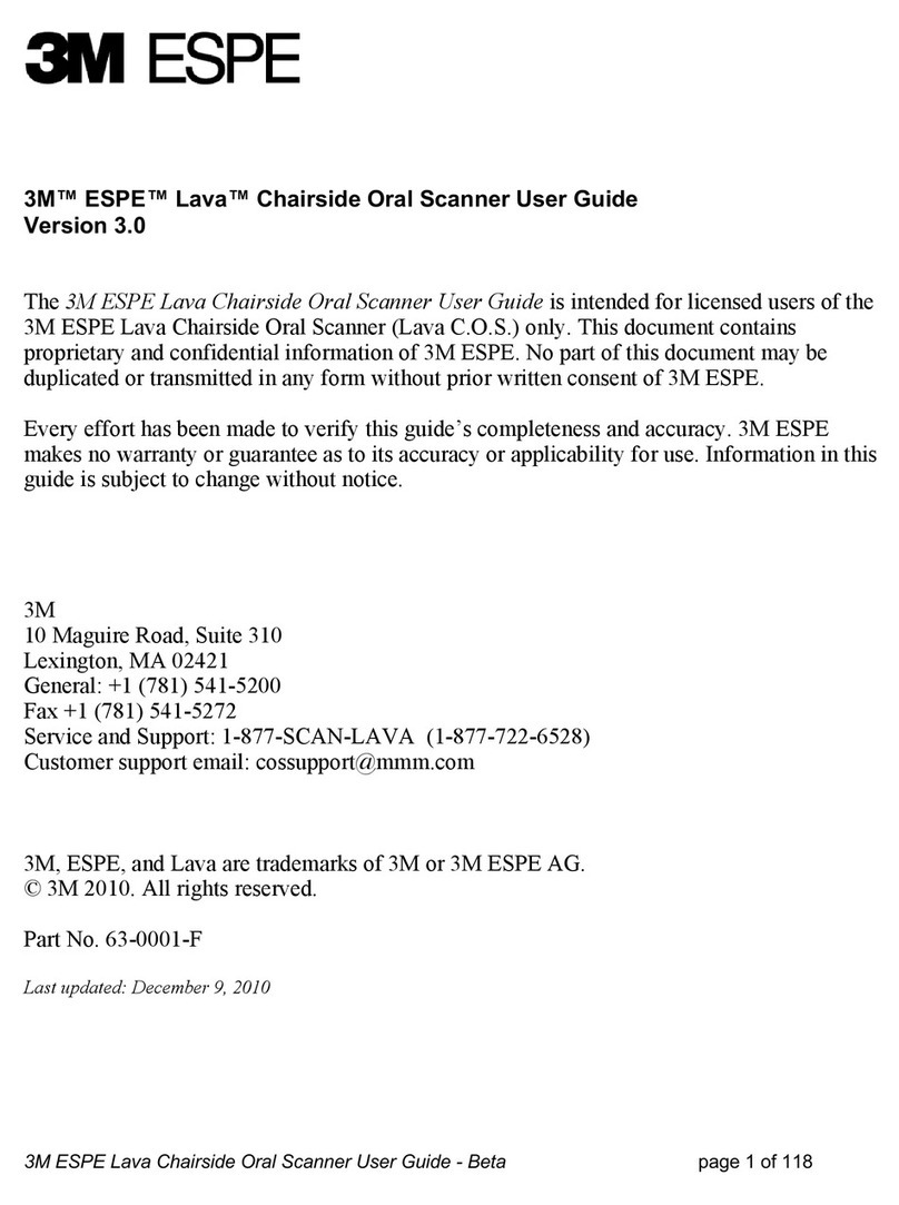 3M ESPE Lava Chairside Oral Scanner User manual
