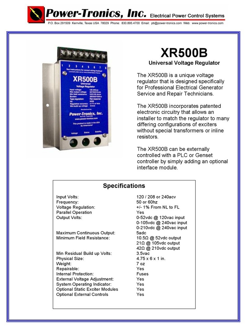 Power-Tronics XR500B installation manual