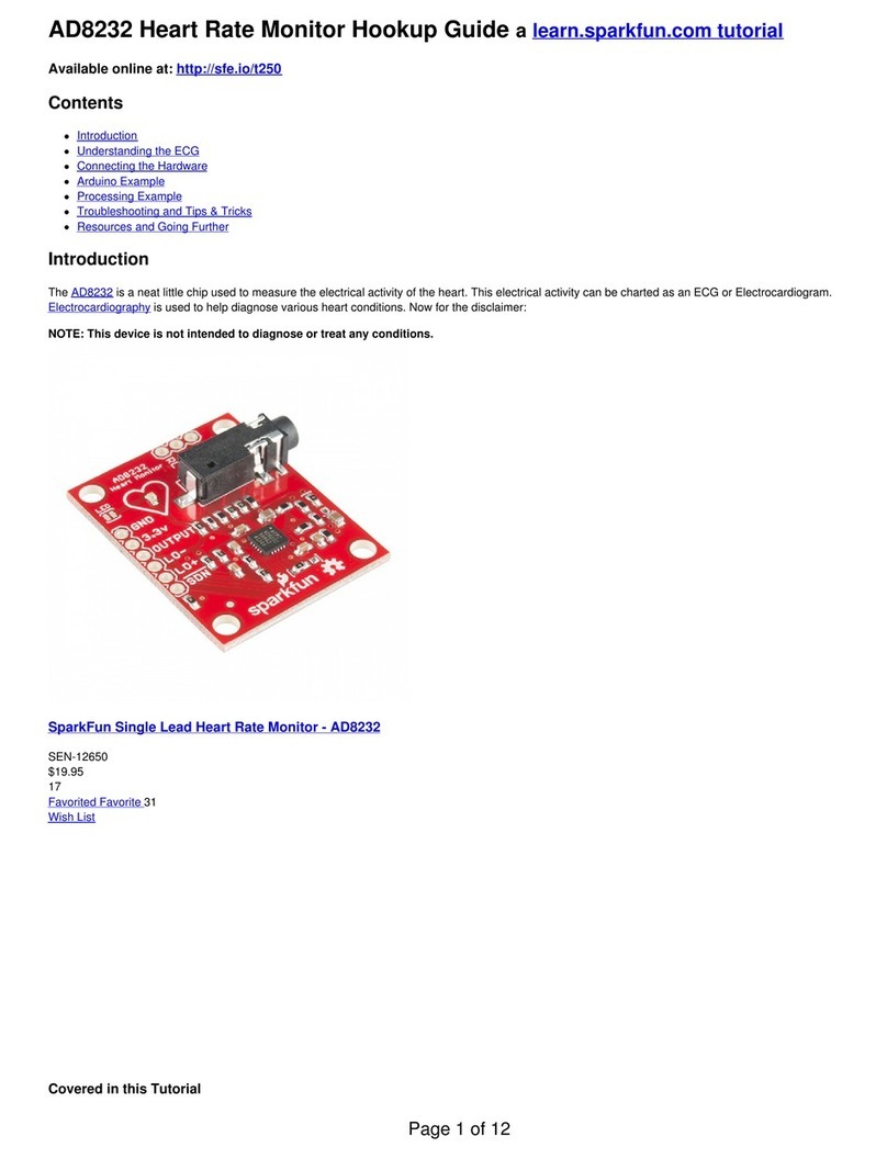 Sparkfun Electronics AD8232 HOOK-UP GUIDE