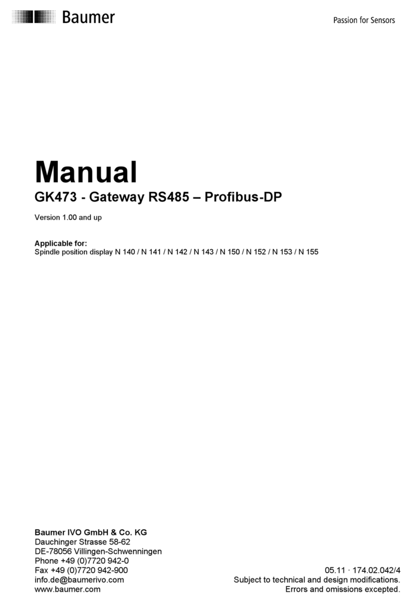 Baumer GK473 manual