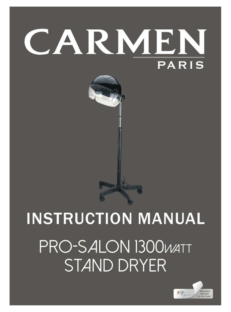 Carmen Pro-Salon 1300 Watt instruction manual Carmen Pro-Salon 1300 Watt instruction manual