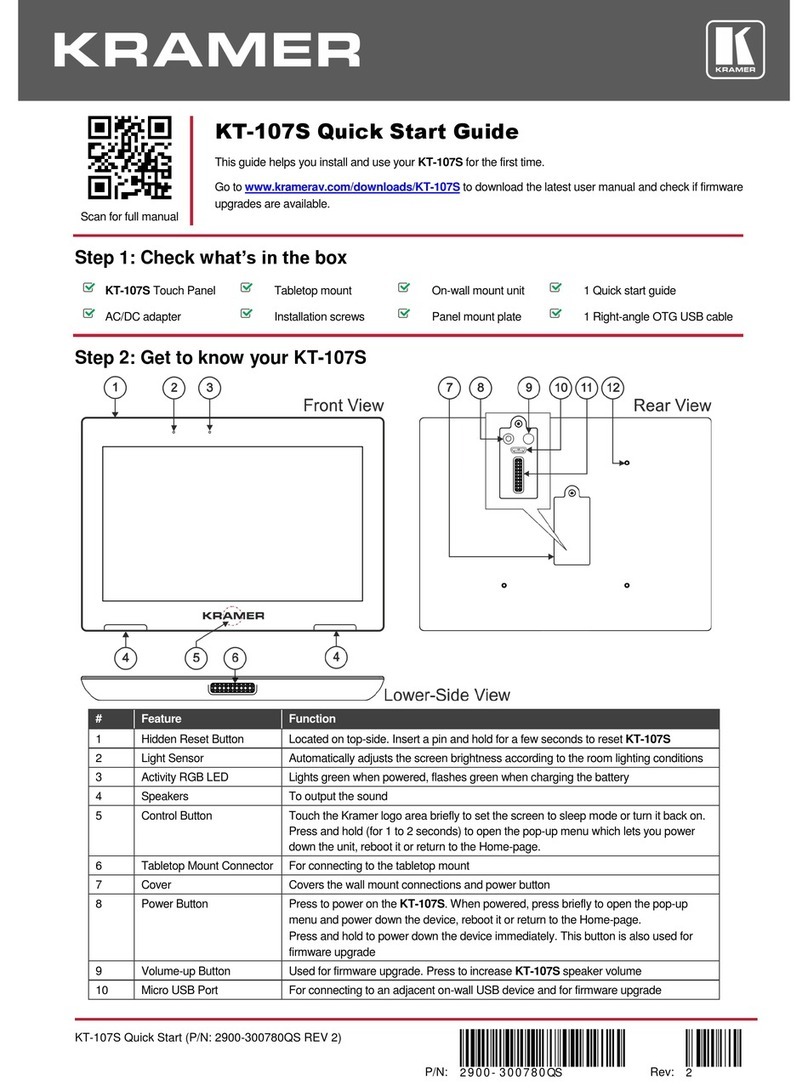 Kramer KT-107S quick start guide