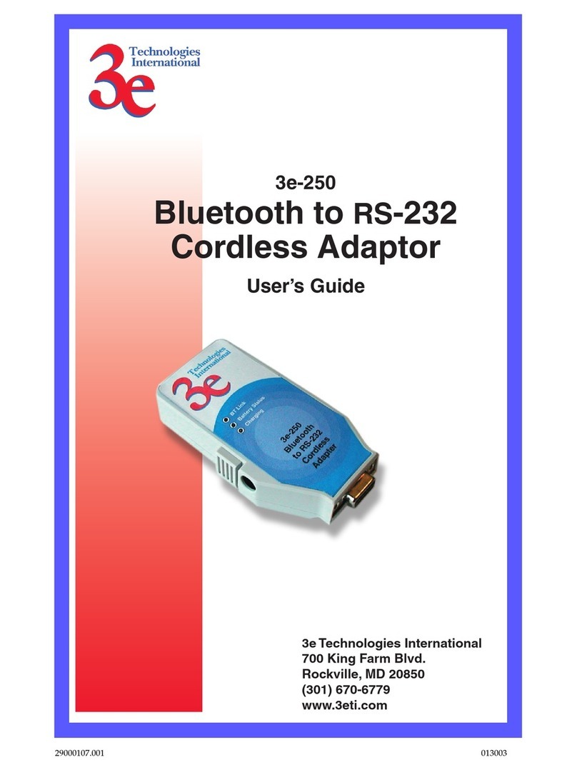 3e Technologies International 3e-250 user guide 3e Technologies International 3e-250 user guide