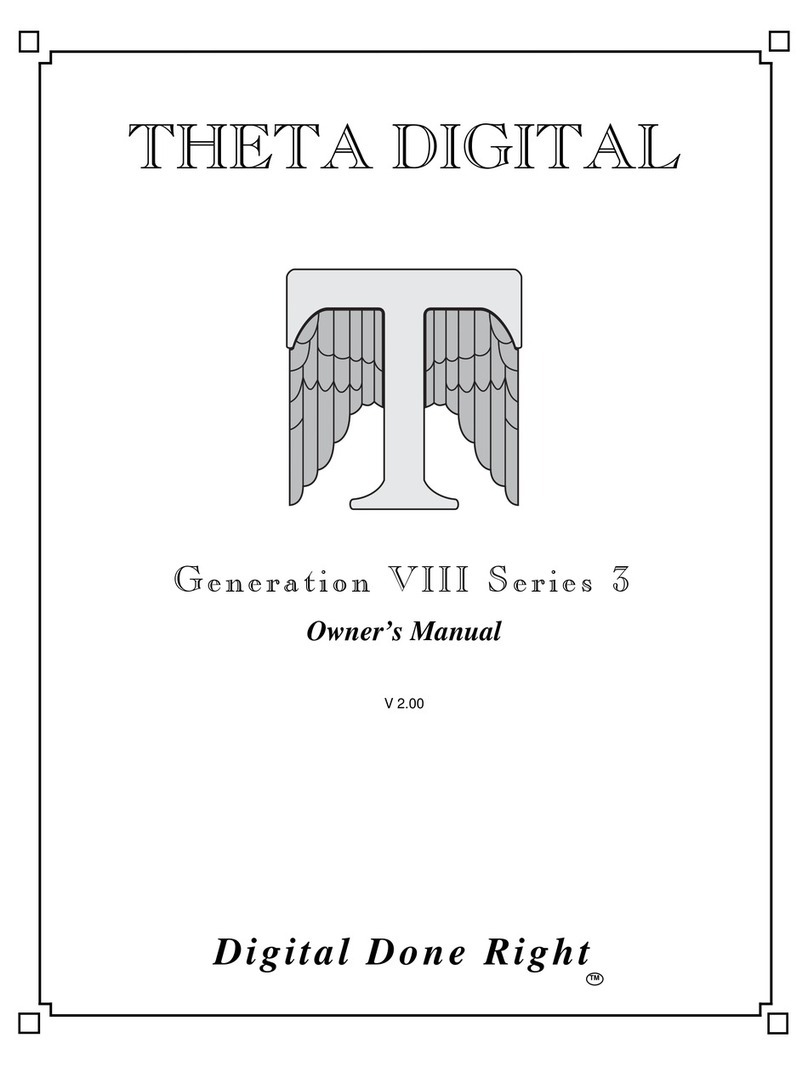 Theta Digital Generation VIII Series 3 owner's manual