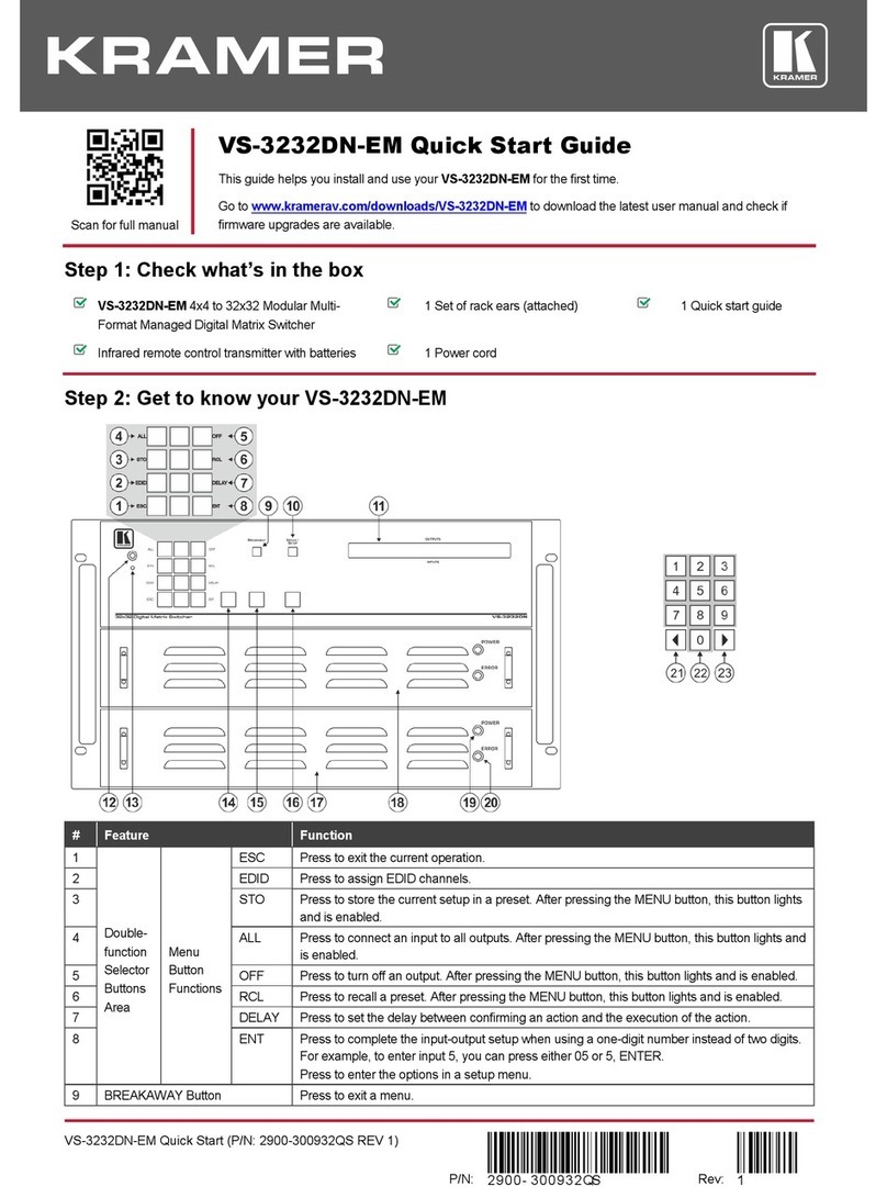 Kramer VS-3232DN-EM quick start guide
