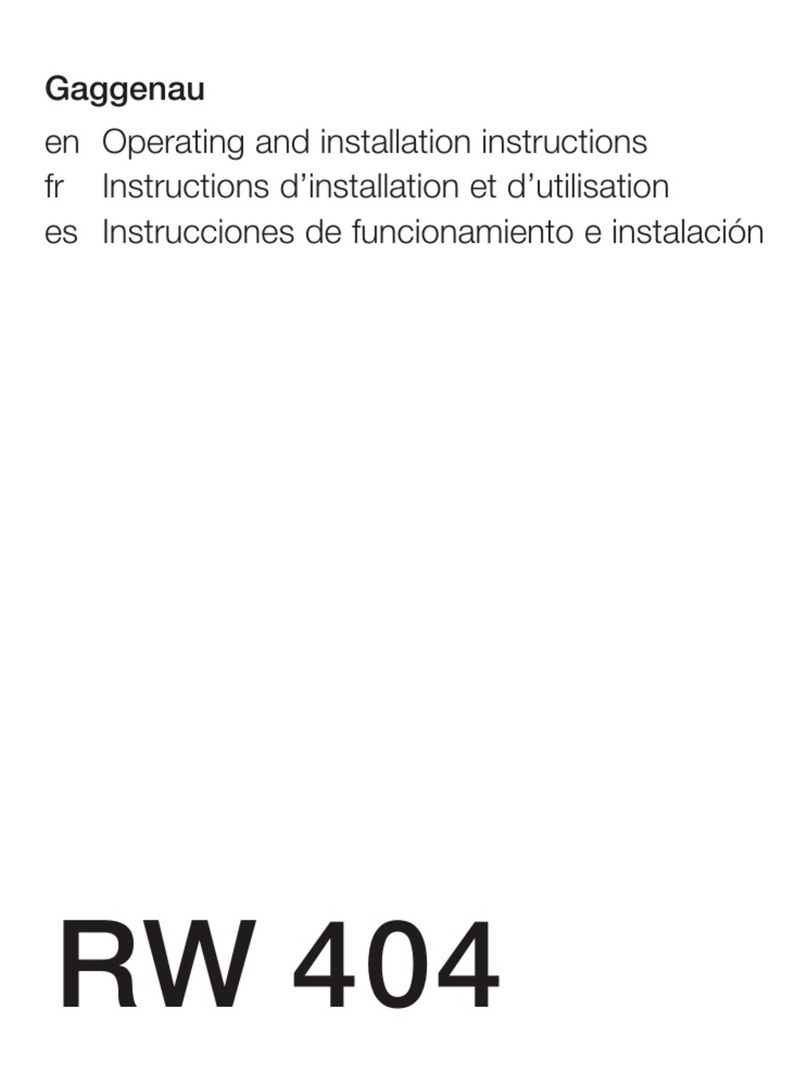 Gaggenau RW 404 Operating and installation instructions