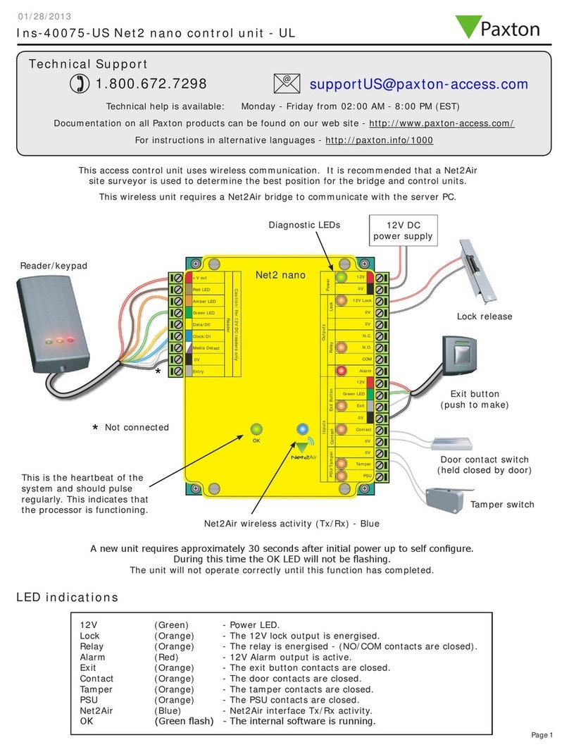 Paxton 654-549-US User manual